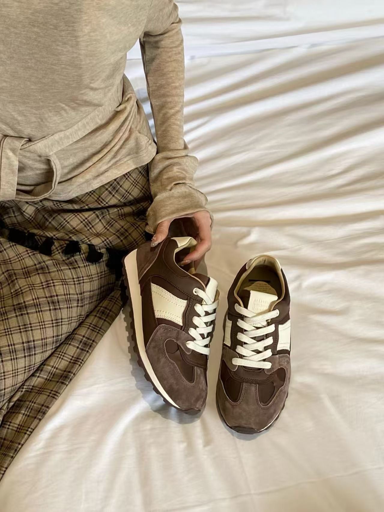 【R3211-5】🔅精选预售款🔅 高质量街头风极简百搭软底复古真皮休闲阿甘鞋子 ❤️