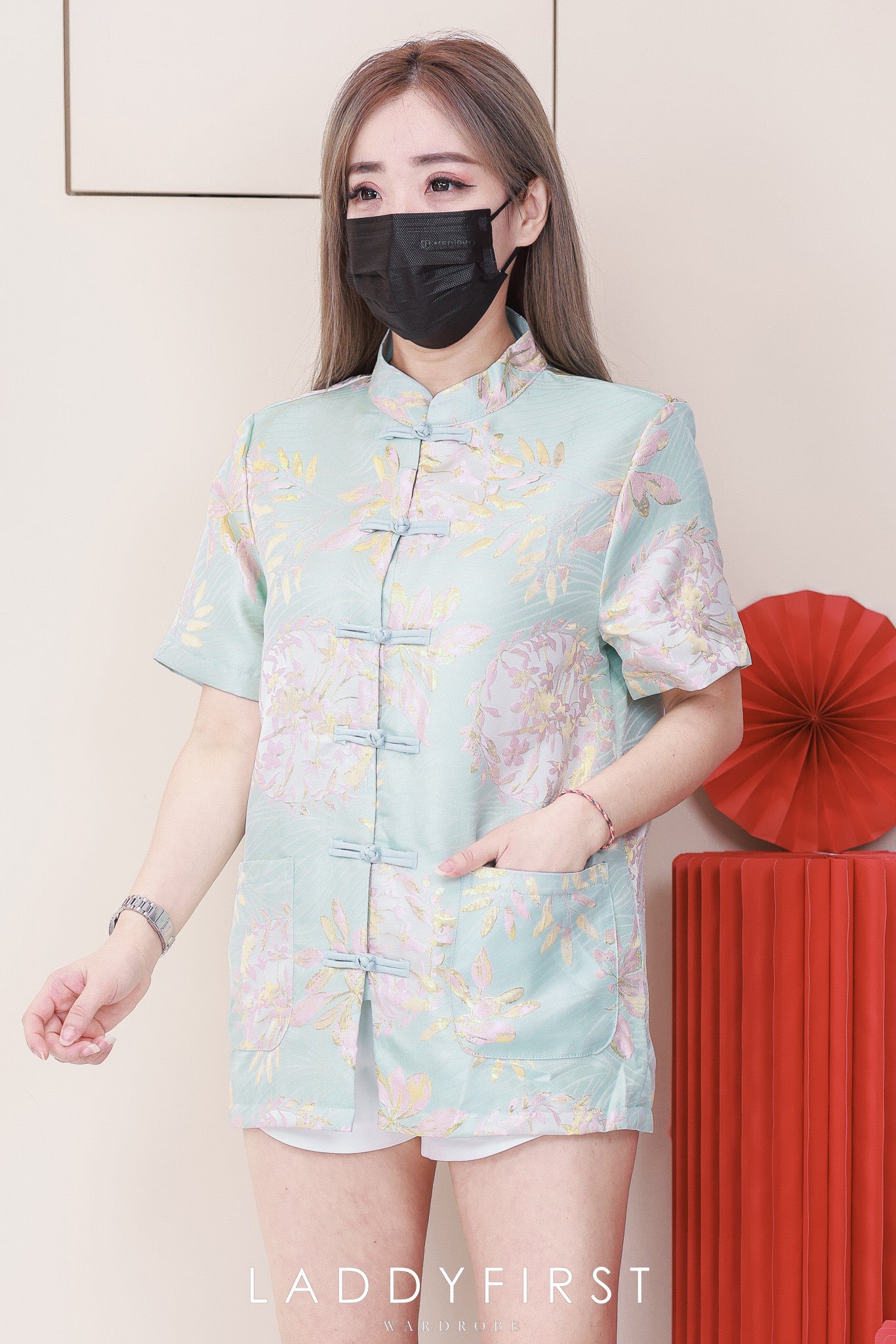 【T3386-1】【LFW独家小圆饼】高品质男女同款高端大气提花唐装旗袍上衣，有口袋 ❤️❤️