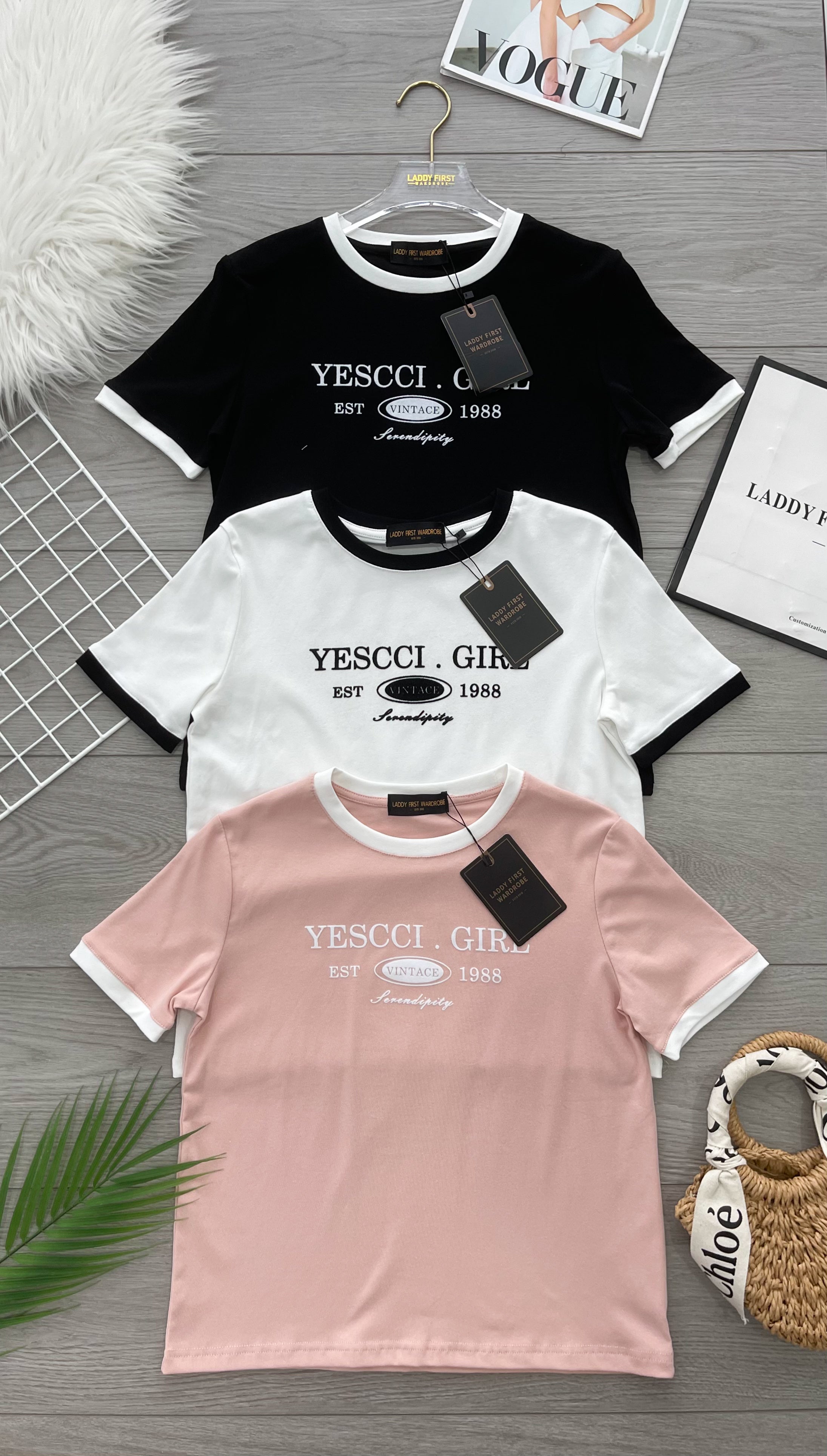 【T302】独家爆款高品质纯棉弹力字母圆领拼色短袖日常简约休闲百搭上衣 ❤️❤️