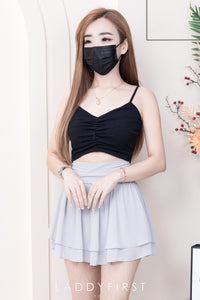 【S681131】‼️爆单王再次到货‼️【独家小圆饼】高质量西装拼雪纺蓬蓬高腰裙子【A-R3-C4】