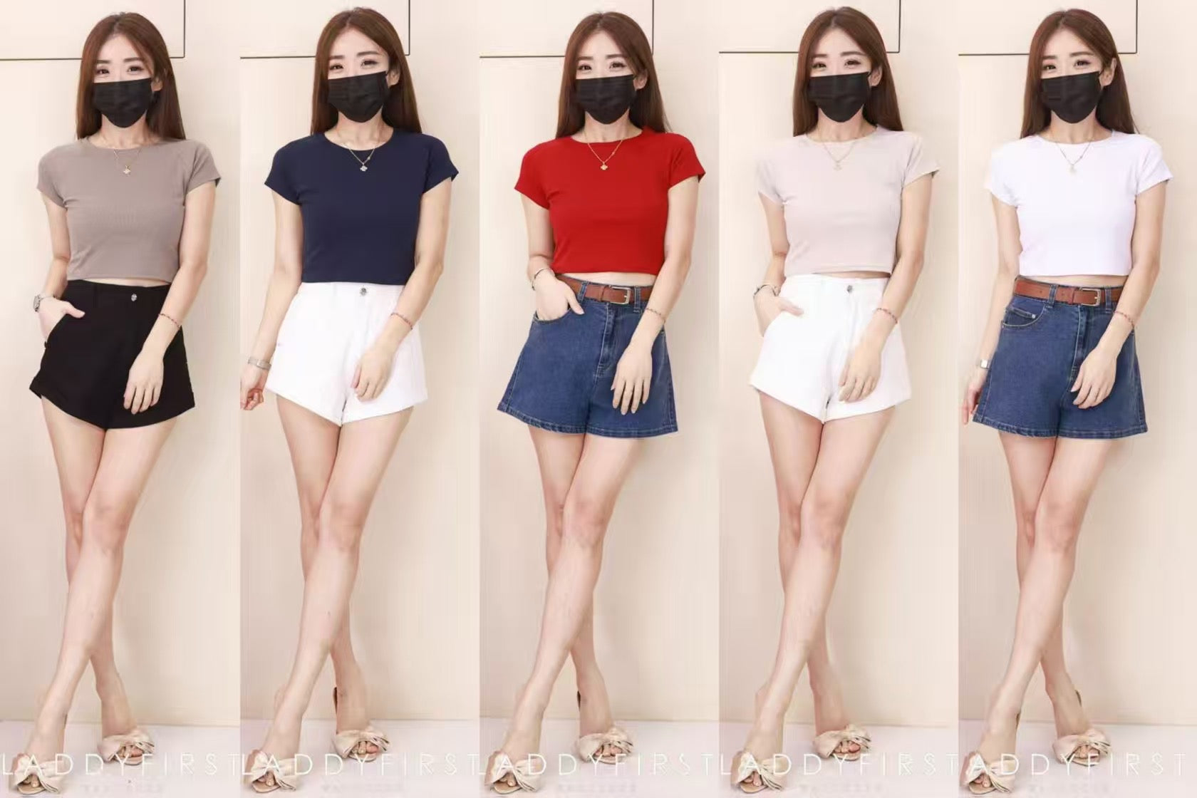 【T80792】【直播间搭配款】独家爆款高品质纯棉弹力圆领短袖简约日常百搭款上衣 #衣柜必入手百搭款 ❤❤【A-R3-C2】