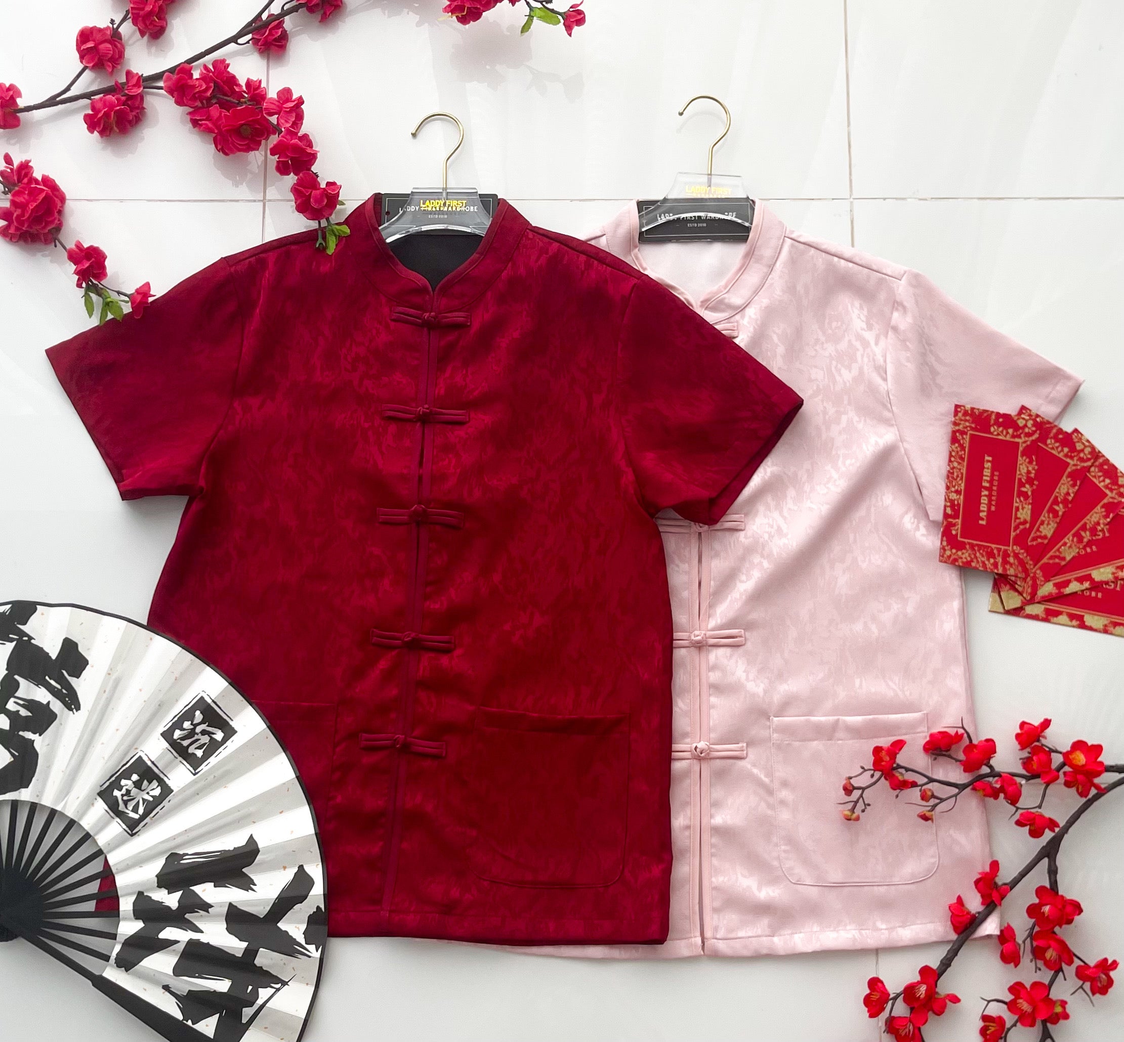 【T16966】高品质高端新中式国风男装唐装缎面旗袍上衣，有口袋 ❤❤