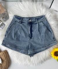 【S83101】高品质不包臀显瘦高腰简约日常COTTON JEANS牛仔百搭短裤，有口袋 ❤️❤️【D-R2-C1】