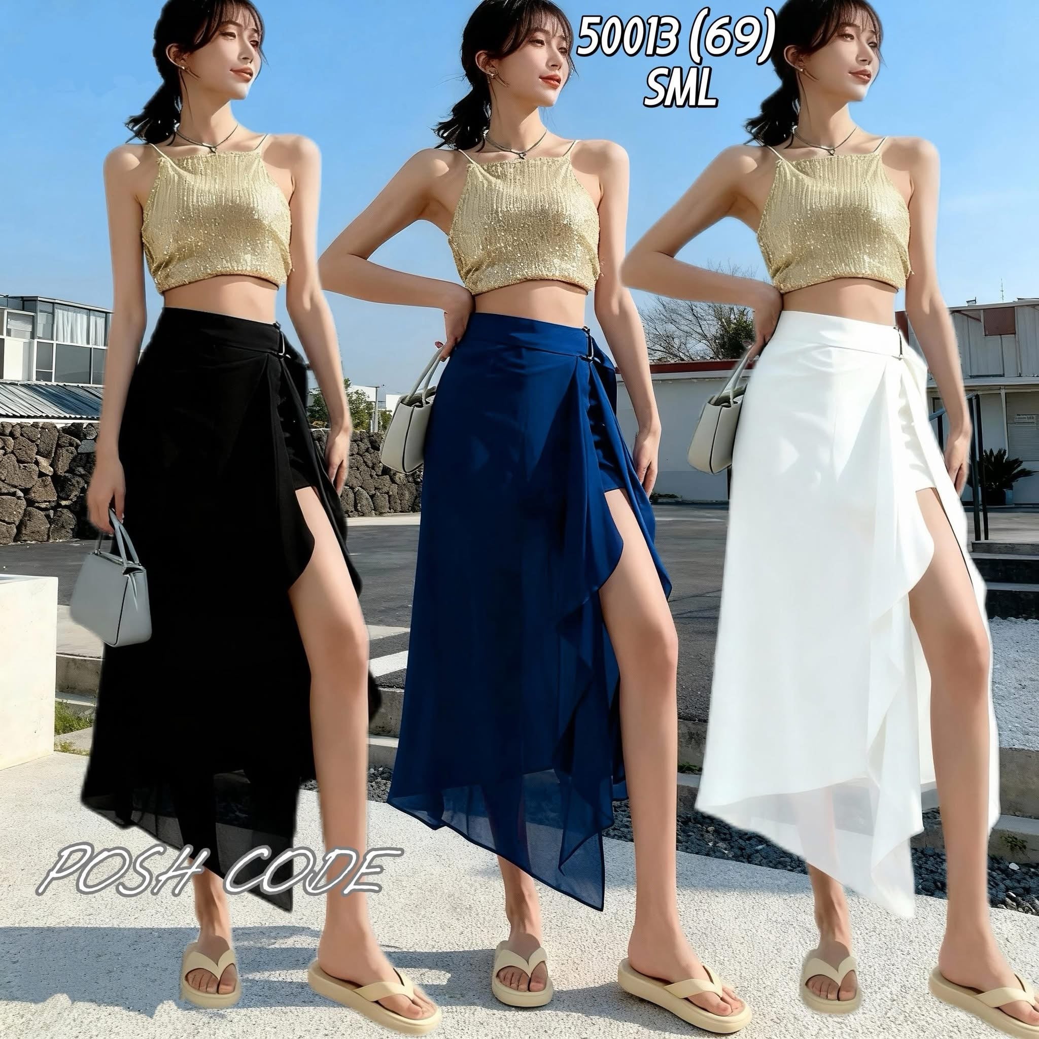 【L50013 / 16054】高品质假两件内层西装短裤拼接雪纺网纱裤裙 ❤️❤️