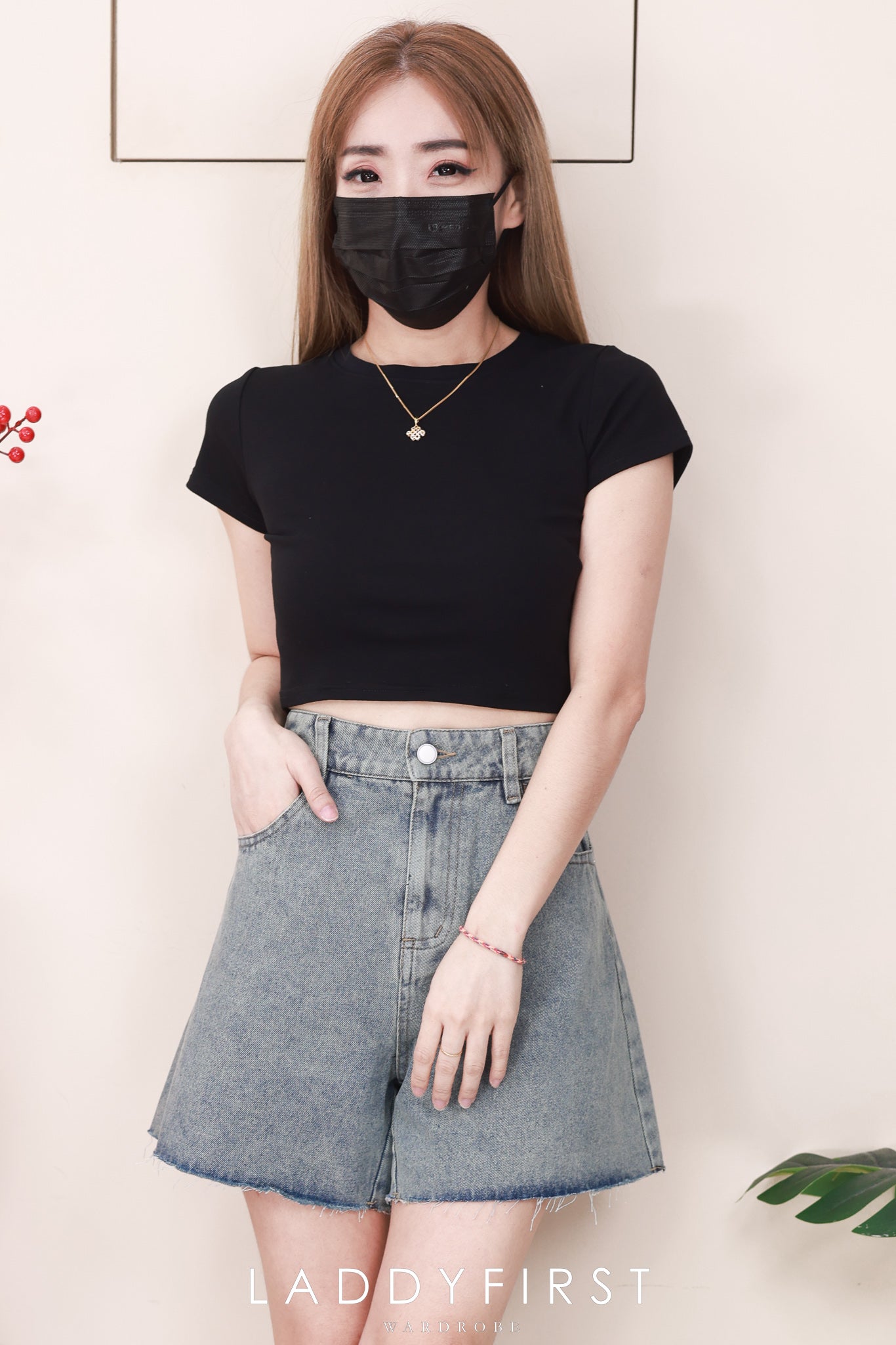 【S121573】高品质简约日常休闲百搭牛仔短裤，有口袋 ❤️❤️