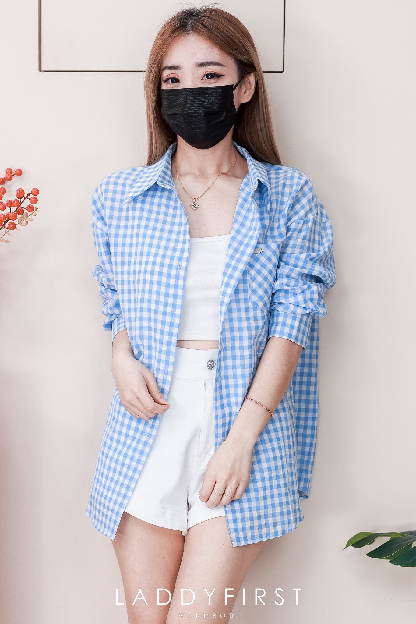 【JK2125】高品质韩式翻领长袖各自风男朋友衬衫上衣外套，有口袋 ❤❤