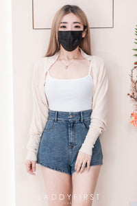 【S6160】高品质COTTON JEANS牛仔弹力日常简约高腰百搭短裤，有口袋 ❤️❤️ 【A-R2-C5】