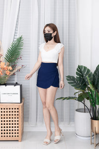 【T226341】独家爆款「短版」无袖叠层荷叶边时装上衣，后中拉链 ❤❤ 【A-R1-C4】