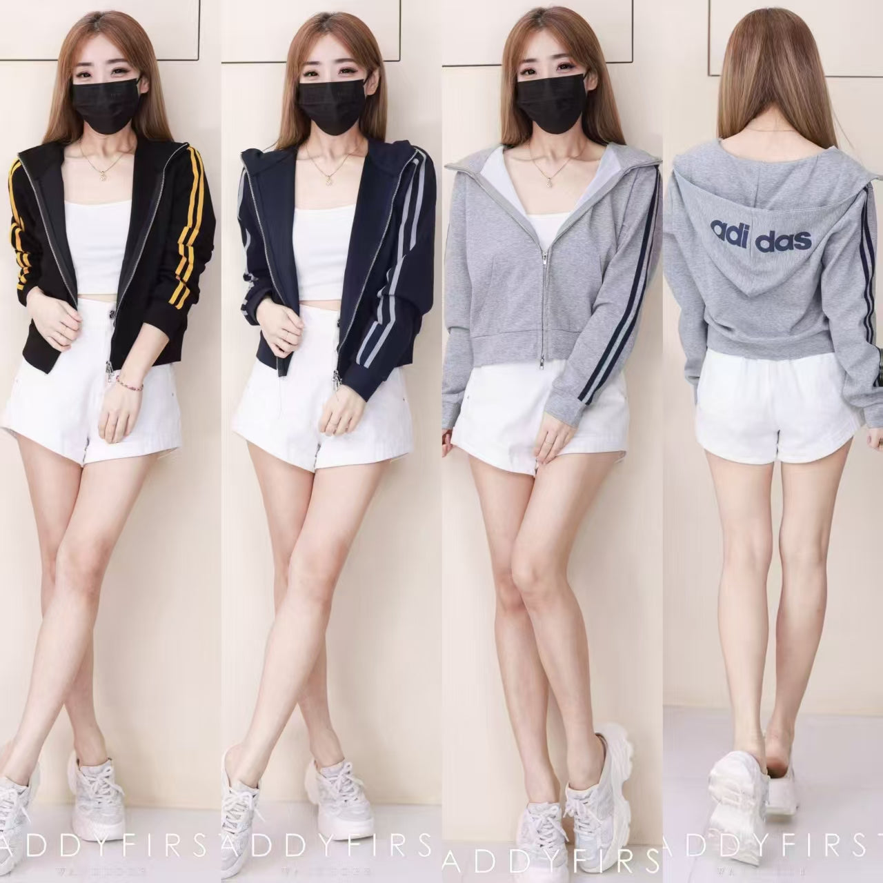 【JK25210】高品质adidas气质感连帽长袖休闲运动外套 ❤❤