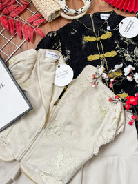 【SS3499】【LFW独家小圆饼】高品质两件式新中式高端国风提花旗袍套装 精致金线盘扣提花旗袍上衣➕荷叶下摆西装高腰百搭裤裙 ❤️❤️【A-R3-C6】