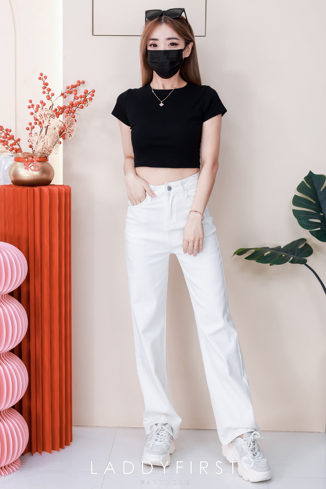 【L5045】独家爆款高品质高腰显瘦牛仔窄脚长裤，有口袋 #COTTON弹力牛仔面料 ❤️❤️