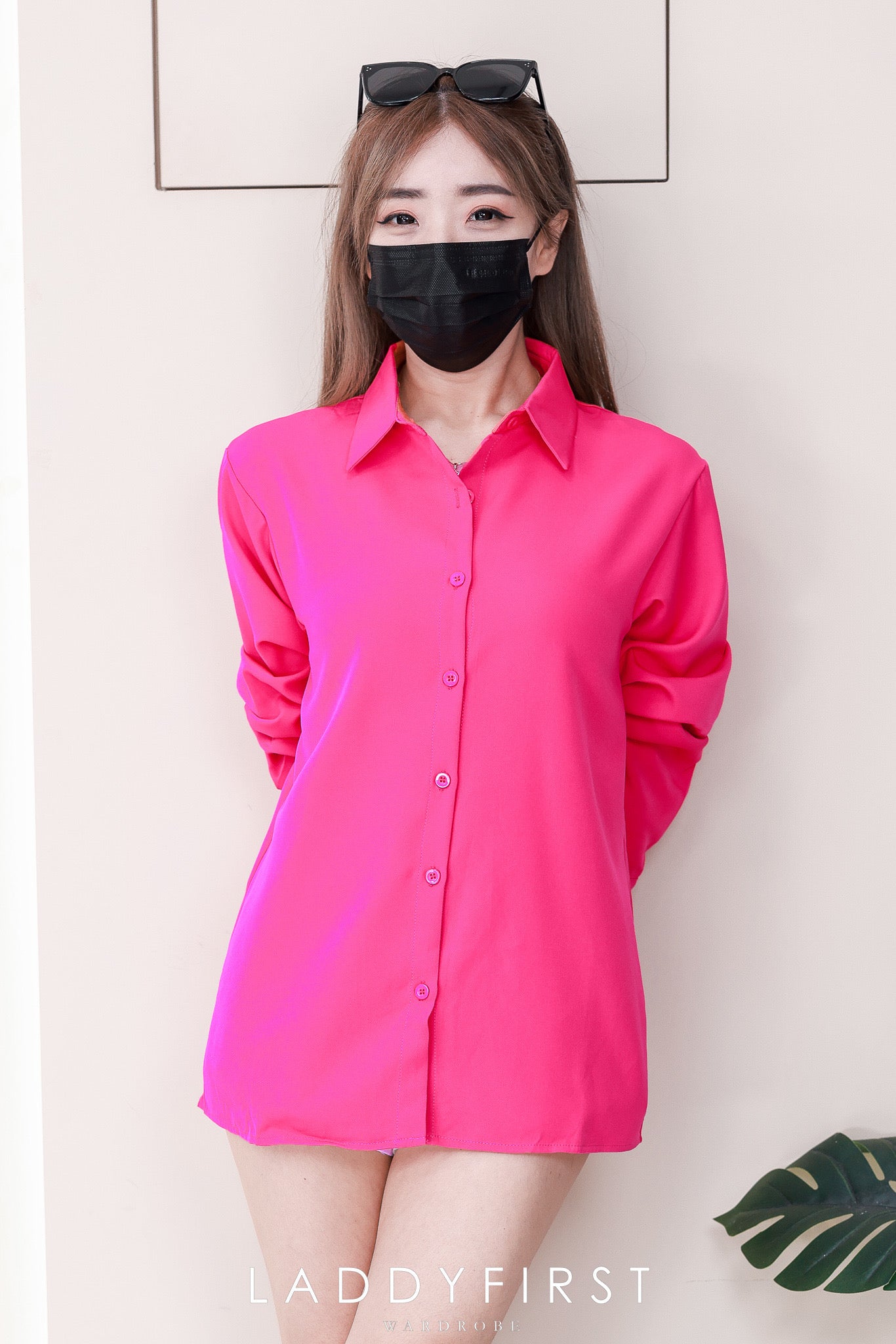 【T80340】＊订单不断＊ 独家爆款高品质韩式宽松版多巴胺色系翻领长袖西装衬衫上衣❤️【A-R1-C5】