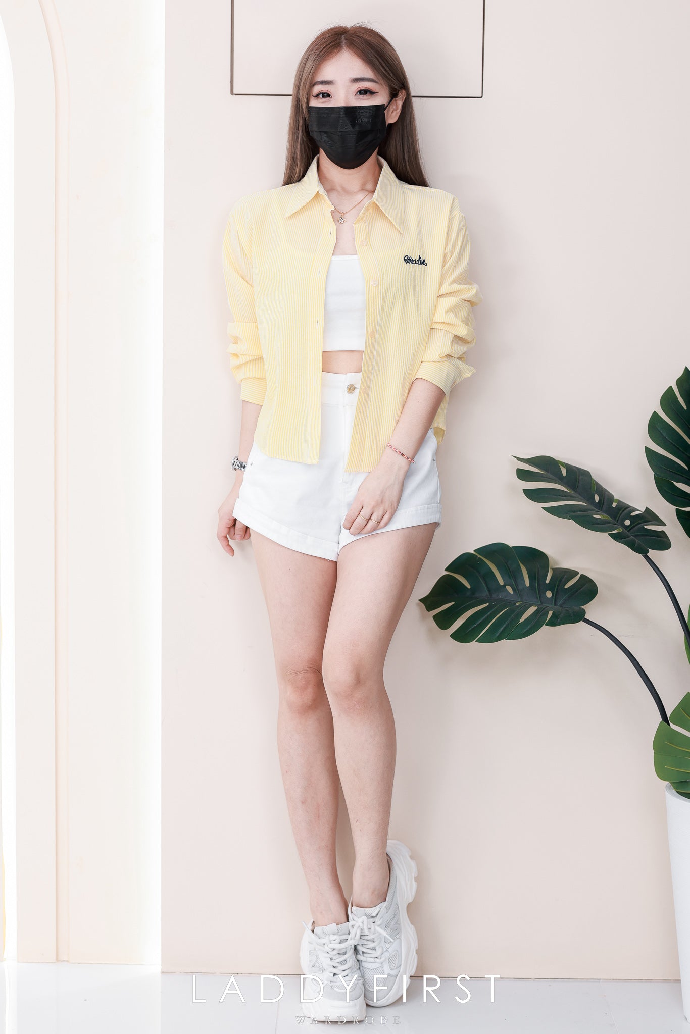 【T2130-1】⚡补货预订款⚡高品质韩式简约时尚时尚条纹衬衫长袖上衣 ❤️❤️