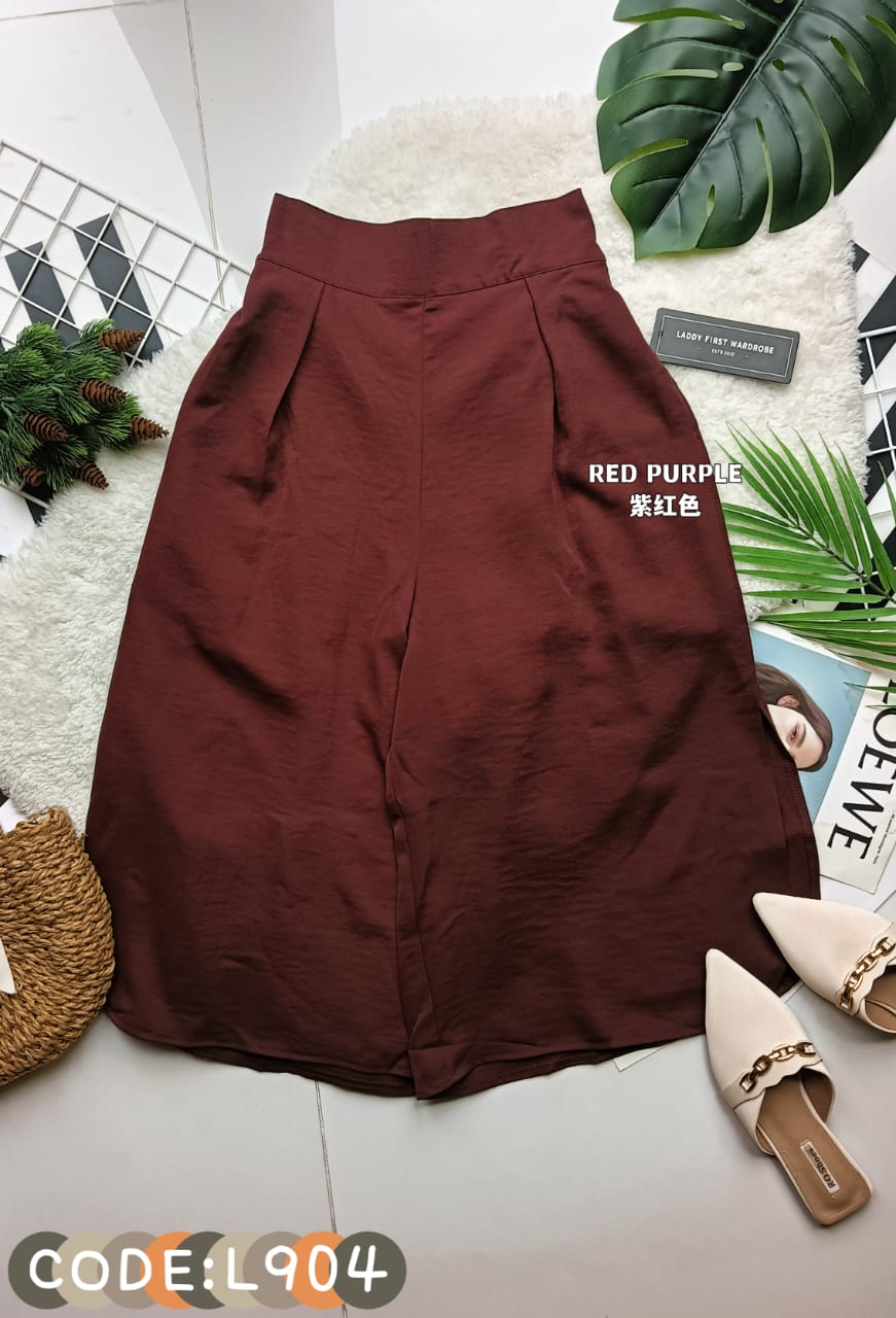 【L904】高品质雪纺垂感高腰松紧百搭长裤 , 有口袋，里面有里裤❤️❤️