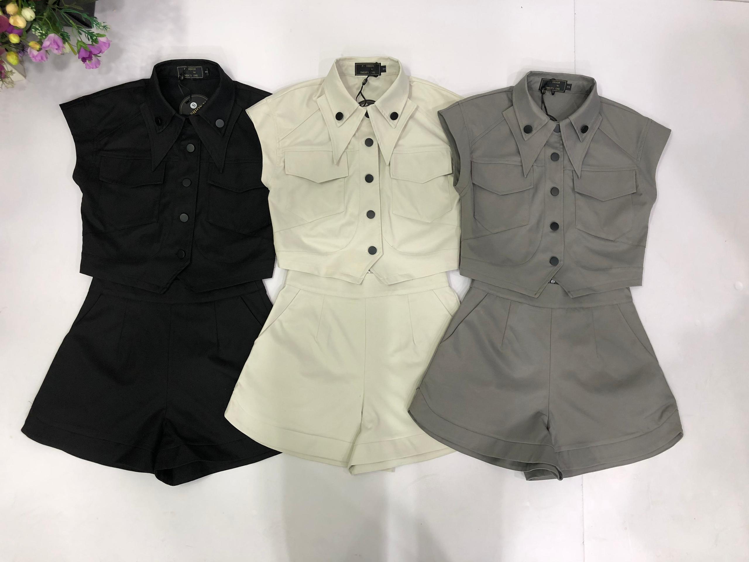 【SS23002】高品质两件式西装简约时尚百搭套装 翻领出袖上衣➕西装高腰百搭短裤 ❤️❤️