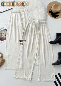 【L5230 / 5335】✨现货✨ 2025新品夏季复古棉麻九分裤阔腿直筒长裤 ❤️【A-R1-C3】