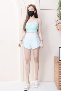 【S80484】独家爆款多巴胺色系卫衣棉质后副松紧弹力高腰休闲百搭短，有口袋 ❤️❤️ 【B-R1-C1】