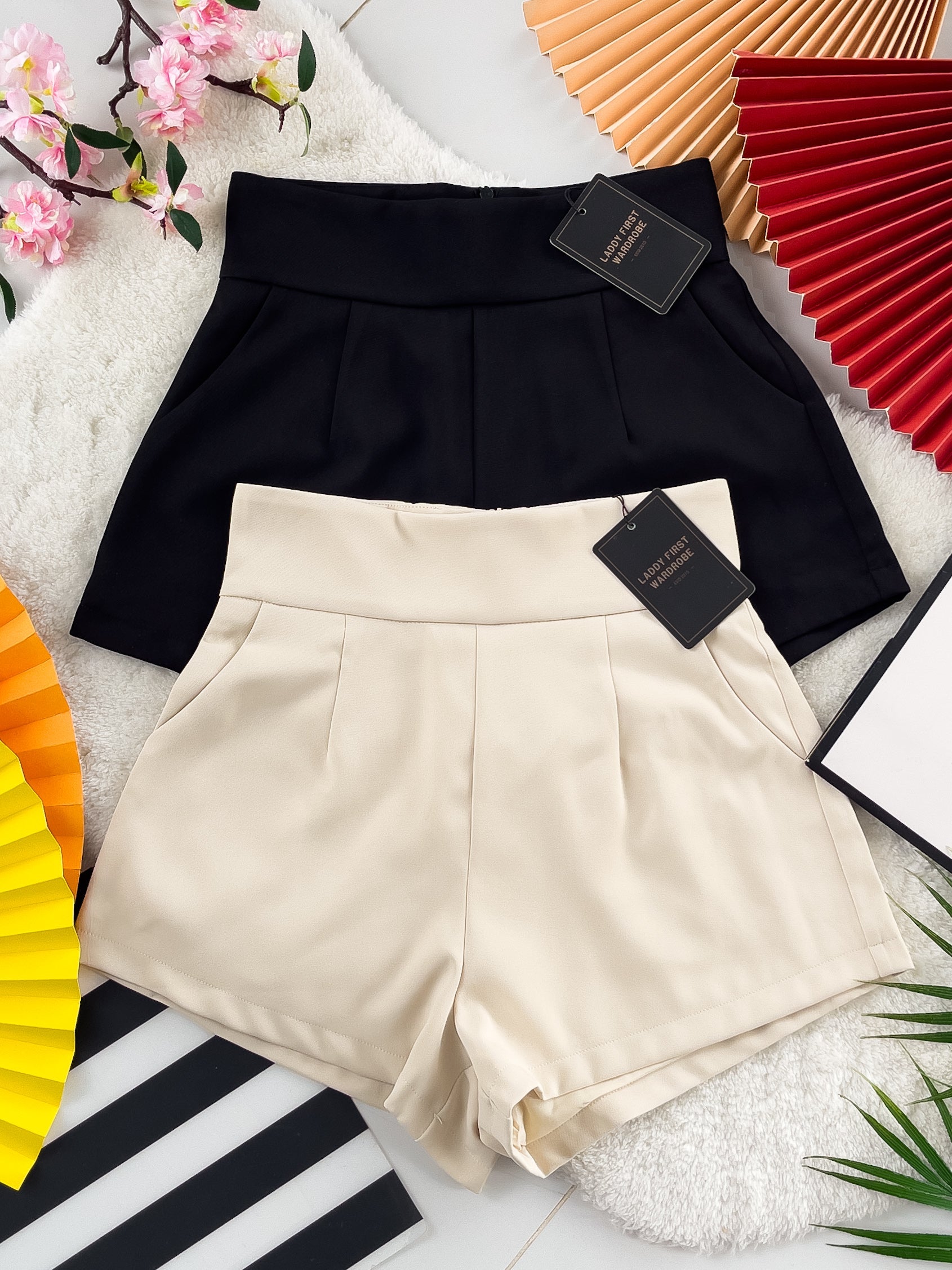 【S1663】LFW独家爆款西装垂感高腰休闲简约百搭短裤，内层➕里布，有口袋 ❤️❤️ 【C-R2-C4】