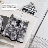【SW2802】【礼盒装】国潮风水墨画四件套宽松冰丝居家服睡衣套装 ••肩带上衣➕短裤➕长袖上衣➕长裤•• ❤❤️