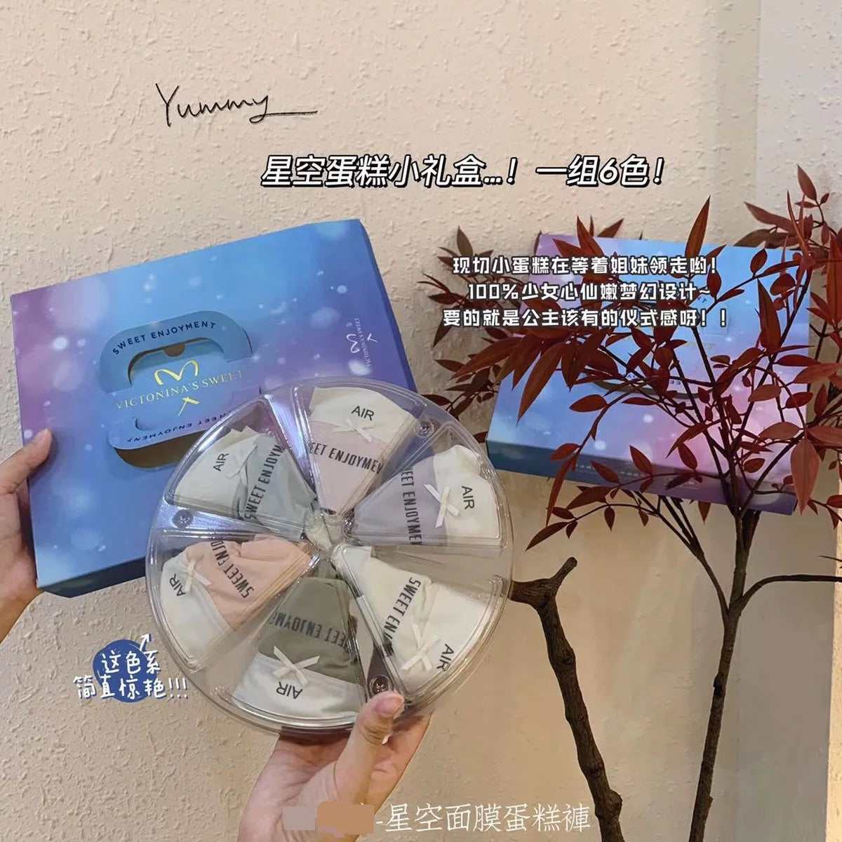 【A660】✅ 高品质星空蛋糕面膜中腰无痕冰丝抗菌内裤 🌟