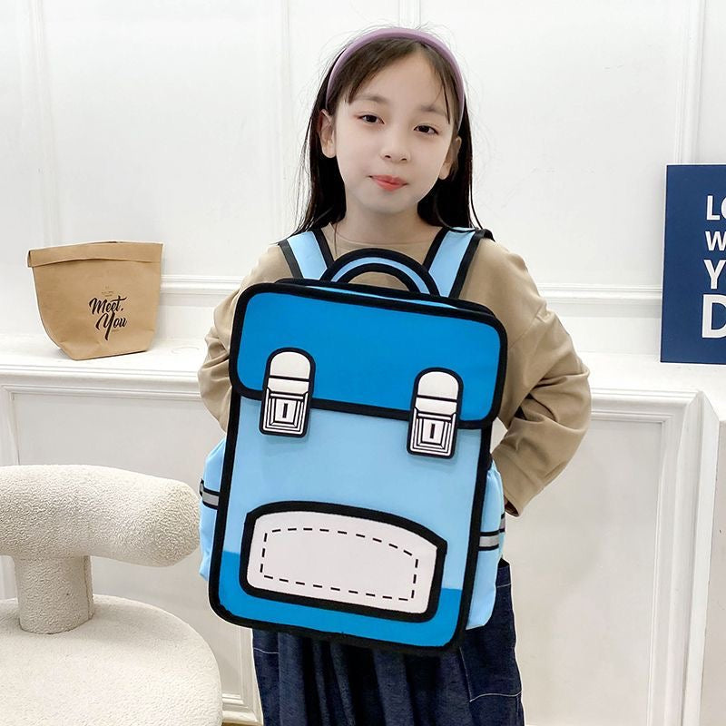 【DG6094】🇨🇳 代购 1.0 🇨🇳 3D立体二次元百变色彩双肩带背包 🎒
