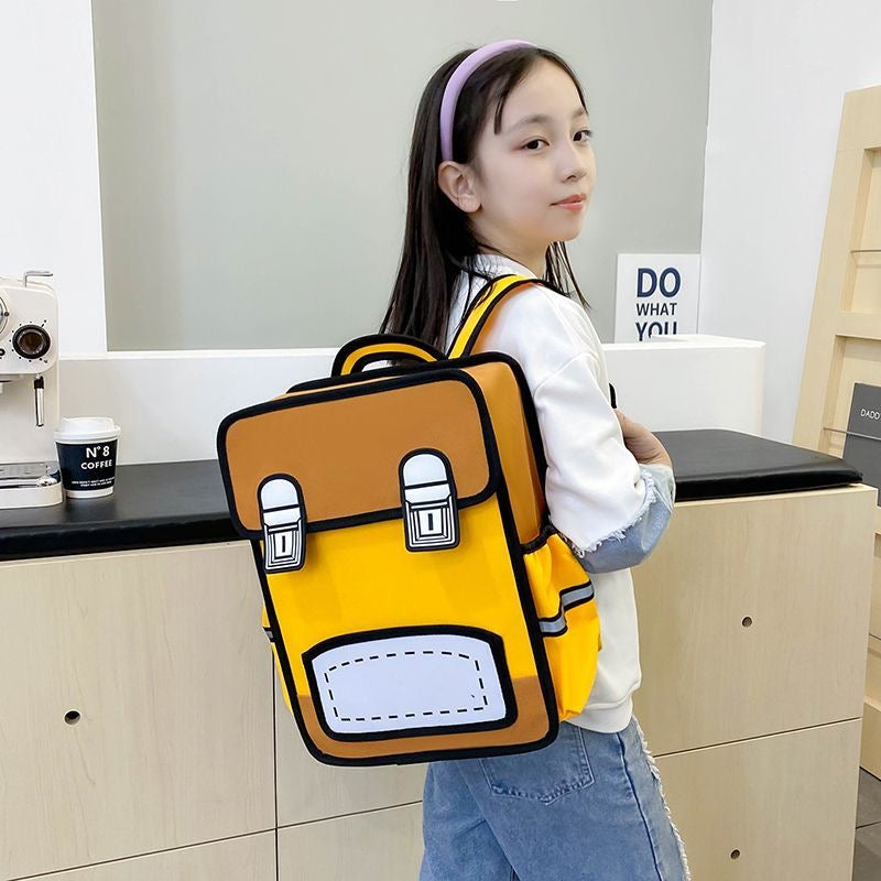 【DG6094】🇨🇳 代购 1.0 🇨🇳 3D立体二次元百变色彩双肩带背包 🎒
