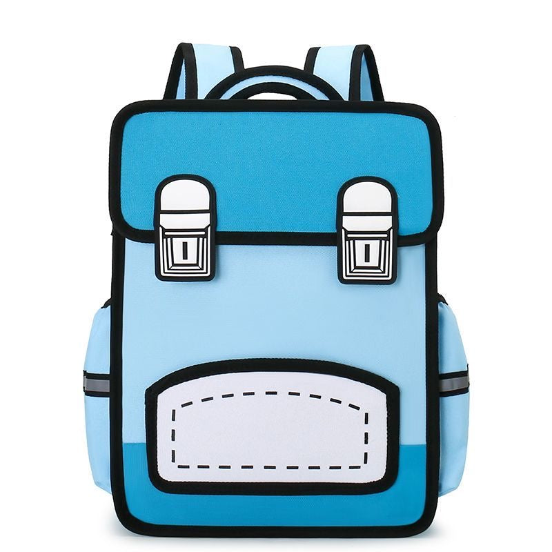 【DG6094】🇨🇳 代购 1.0 🇨🇳 3D立体二次元百变色彩双肩带背包 🎒