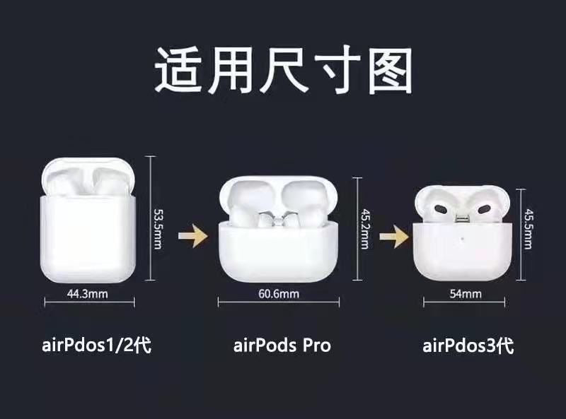 【DG6078】🇨🇳 代购 1.0 🇨🇳 苹果AIRPODS哑光银色蓝牙耳机保护壳 ❤️