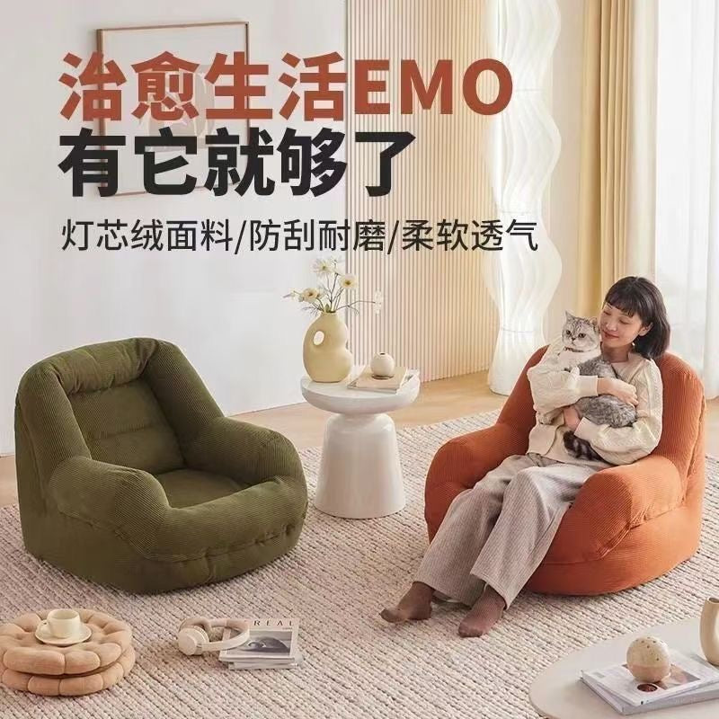 【DG6070】🇨🇳 代购 1.0 🇨🇳 懒人必备榻榻米灯芯绒布沙发椅 💺