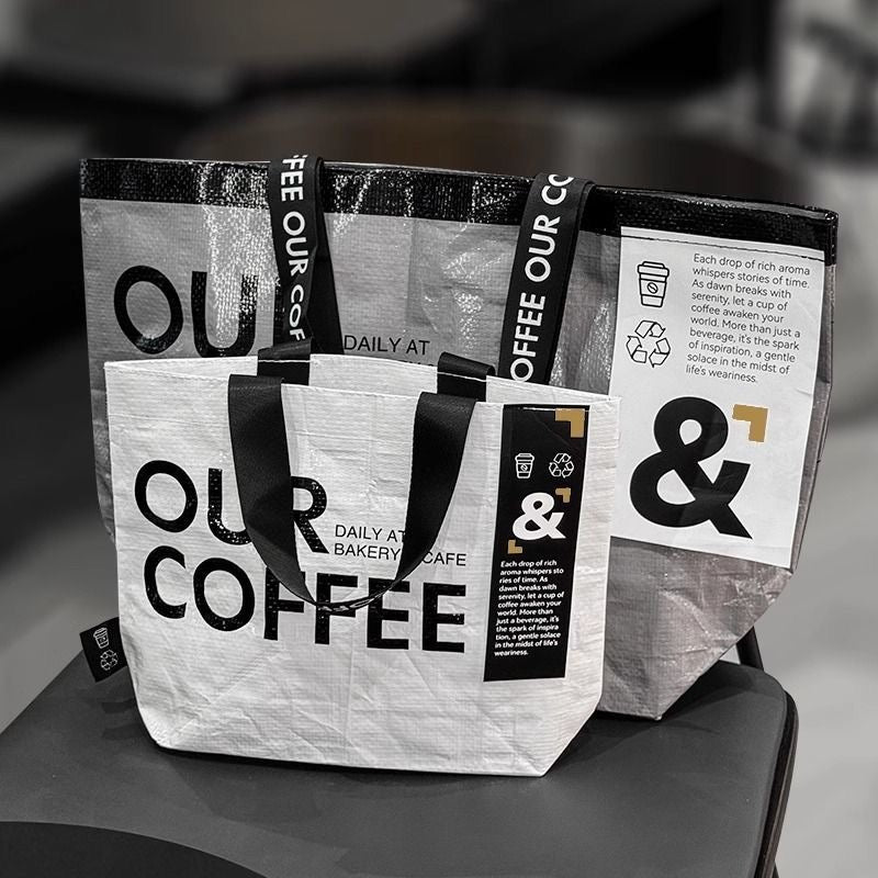 【DG6054】🇨🇳 代购 1.0 🇨🇳 OUR COFFEE 提花尼龙织带防水编织袋 ❤️