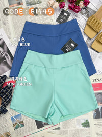 【S1445】独家爆款【万能妈妈】【有里布款📌】西装中高腰休闲百搭万能短裤，有口袋 #内有里布 ✔️ ❤️❤️【D-R2-C3】