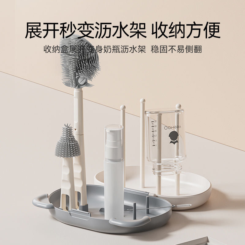 【DG6045】🇨🇳 代购 1.0 🇨🇳 出门必备硅胶便捷式奶瓶清洁刷套装组 ❤️