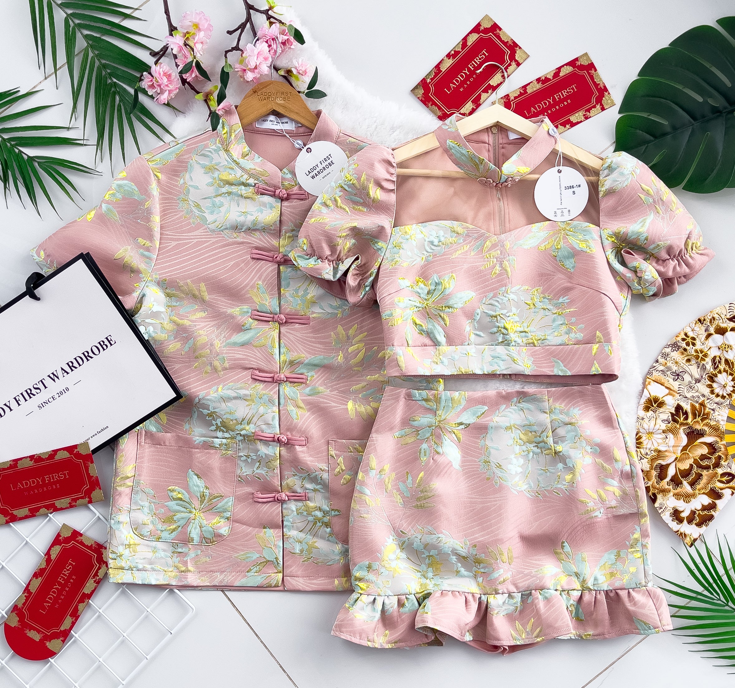 【T3386-1】【LFW独家小圆饼】高品质男女同款高端大气提花唐装旗袍上衣，有口袋 ❤️❤️