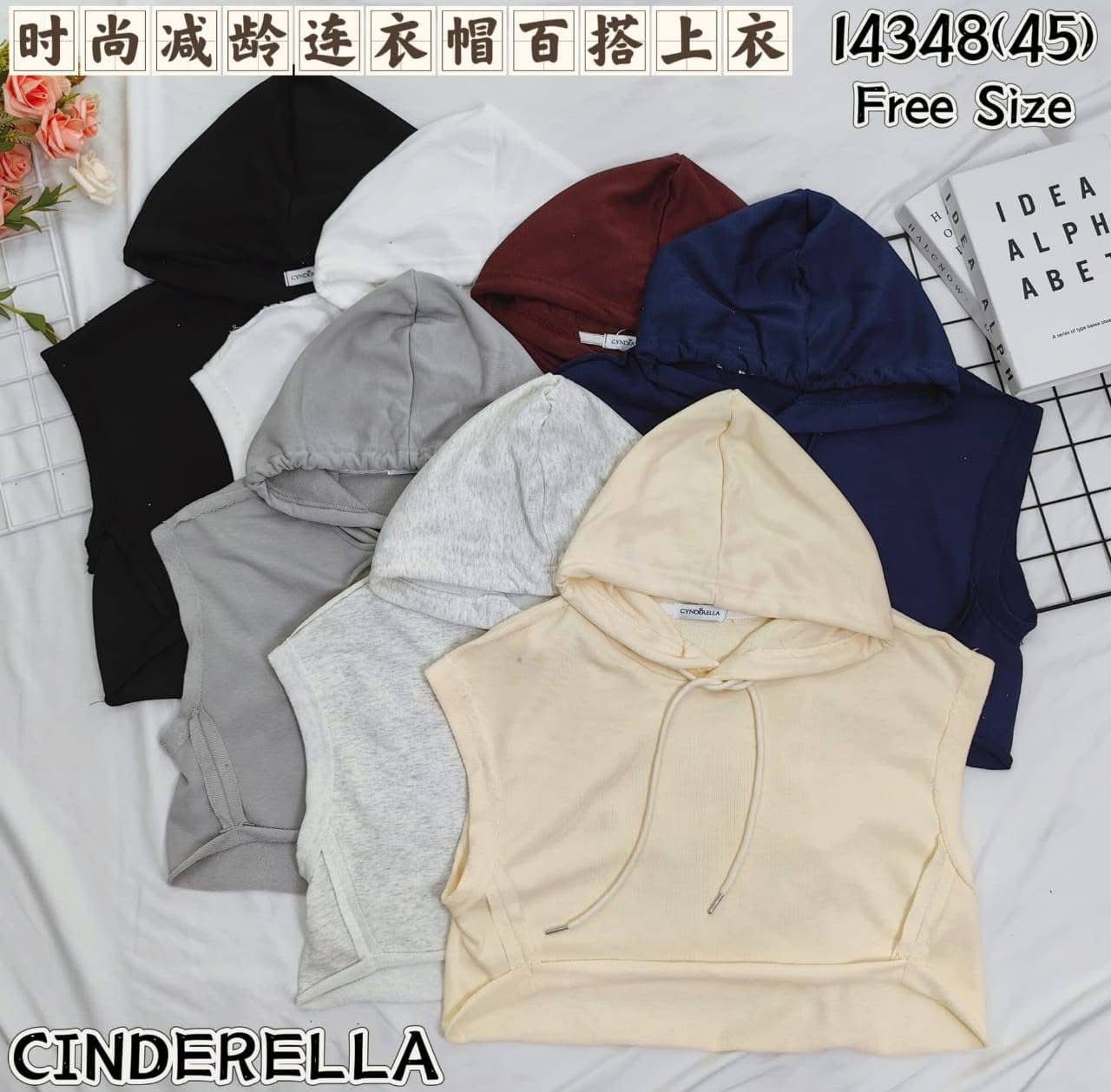 【T14348 / 5803】高品质宽松版型连帽无袖休闲百搭上衣 ❤❤