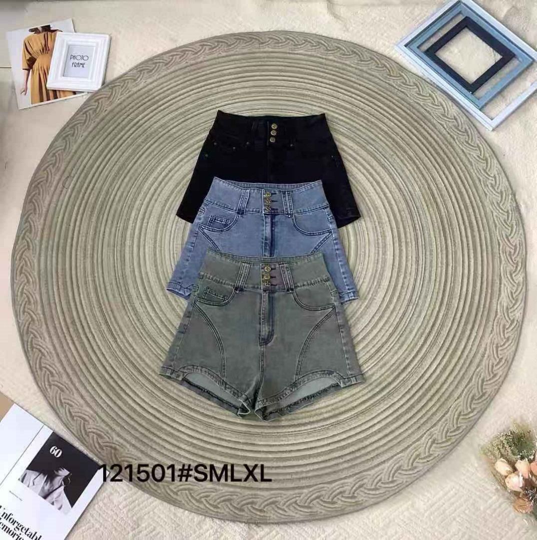 【S121501】高品质超高腰COTTON JEANS牛仔日常百搭短裤，有口袋 ❤️❤️
