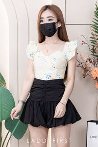 【S3362】【网站福利款✨】独家爆款收腰显瘦皱褶雪纺灯笼高腰短裤 ❤️❤️【A-R3-C2】