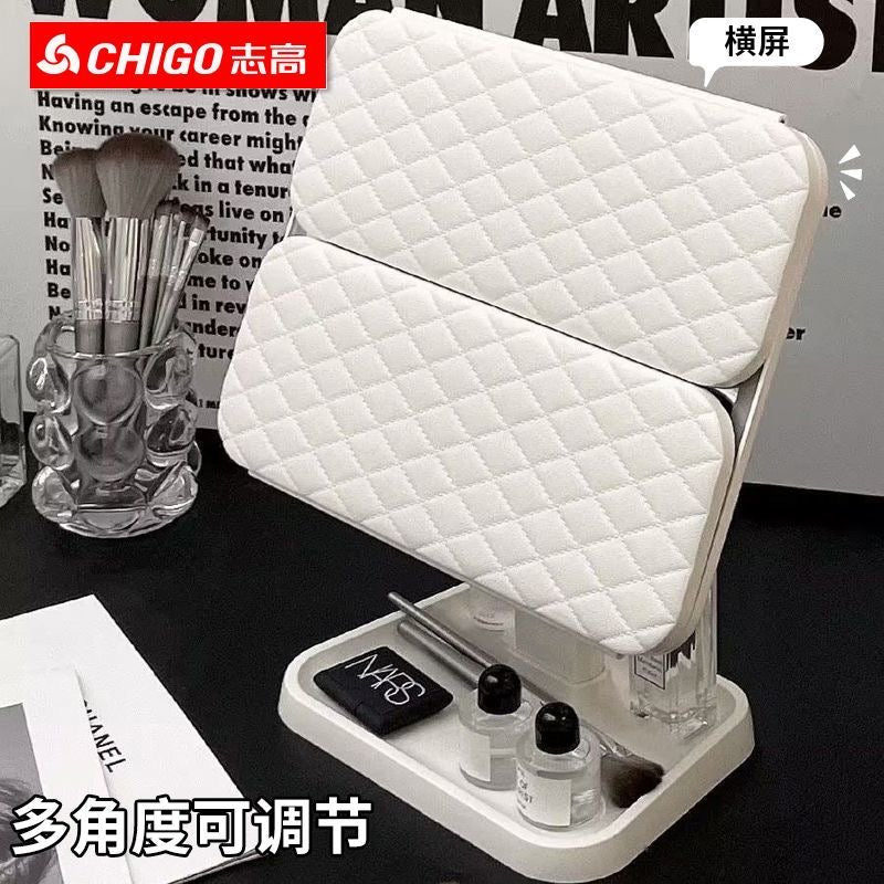 【DG6006】🇨🇳 代购 1.0 🇨🇳 LED三面折叠多倍镜带灯化妆贝壳镜 🪞