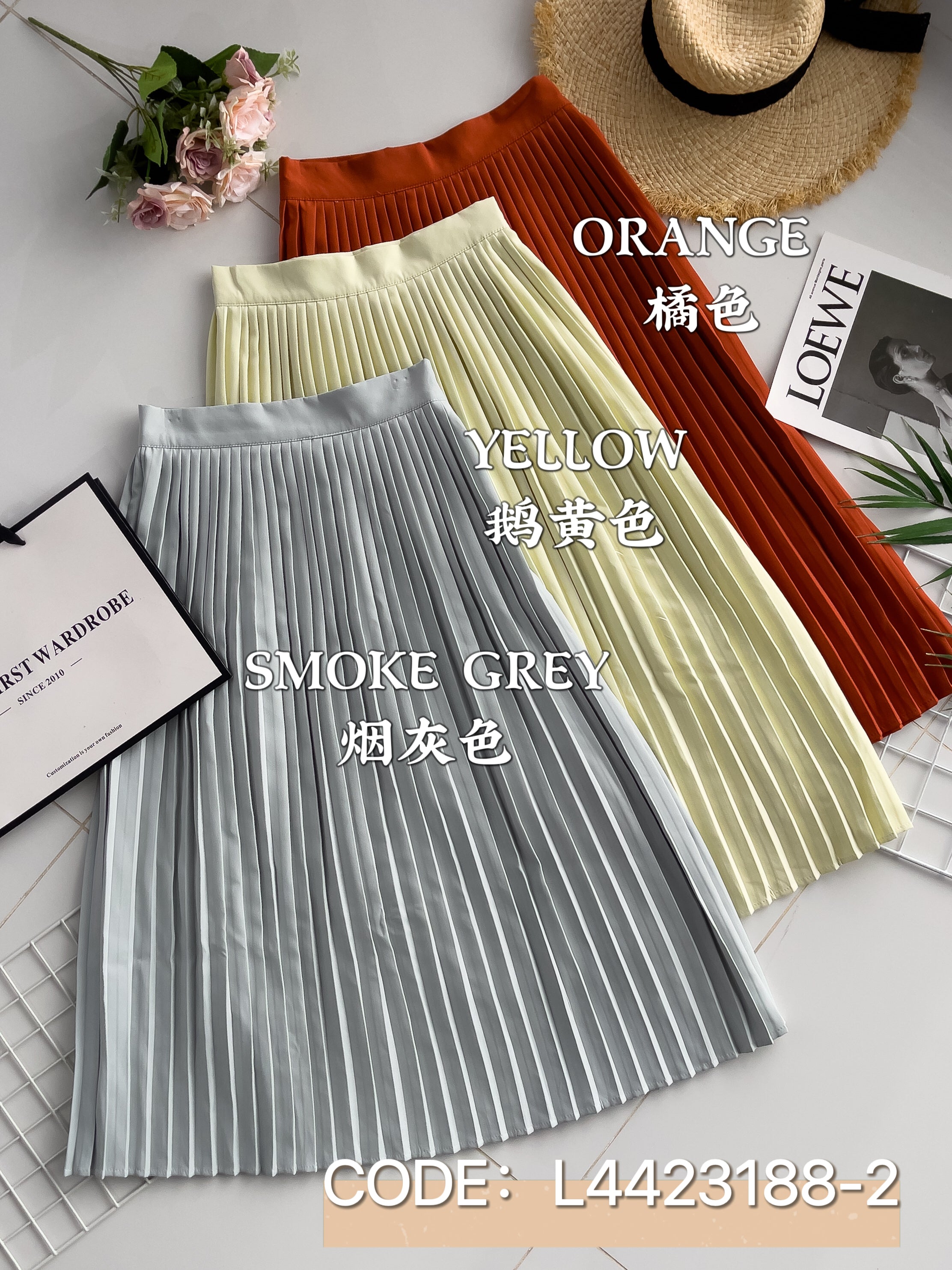 【L4423188-2】LFW小圆饼独家爆款韩版时尚百褶西装裙子 🩷🩷