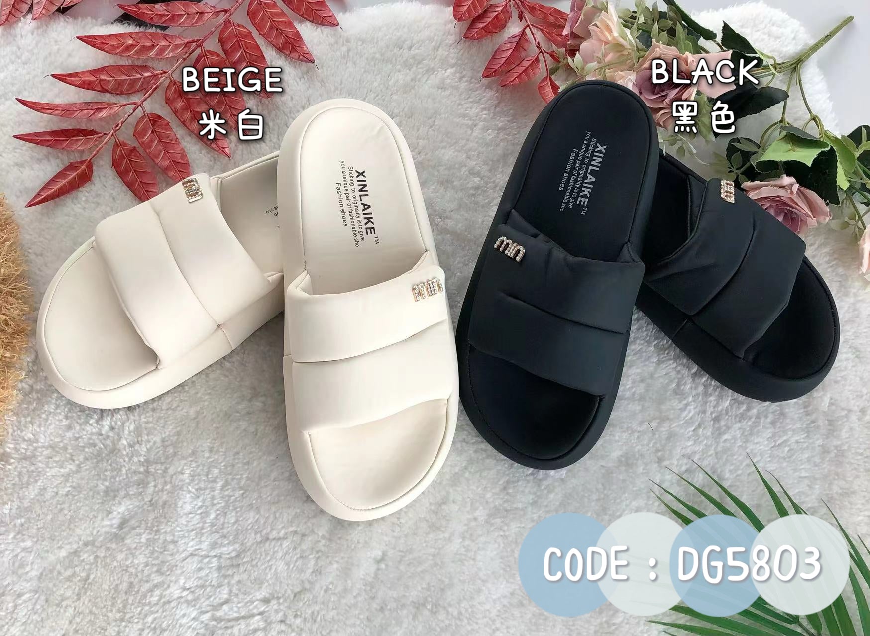 【R5803】 【网站福利款✨】高质量厚底软面魔术贴沙滩休闲懒人拖鞋 ❤️❤️
