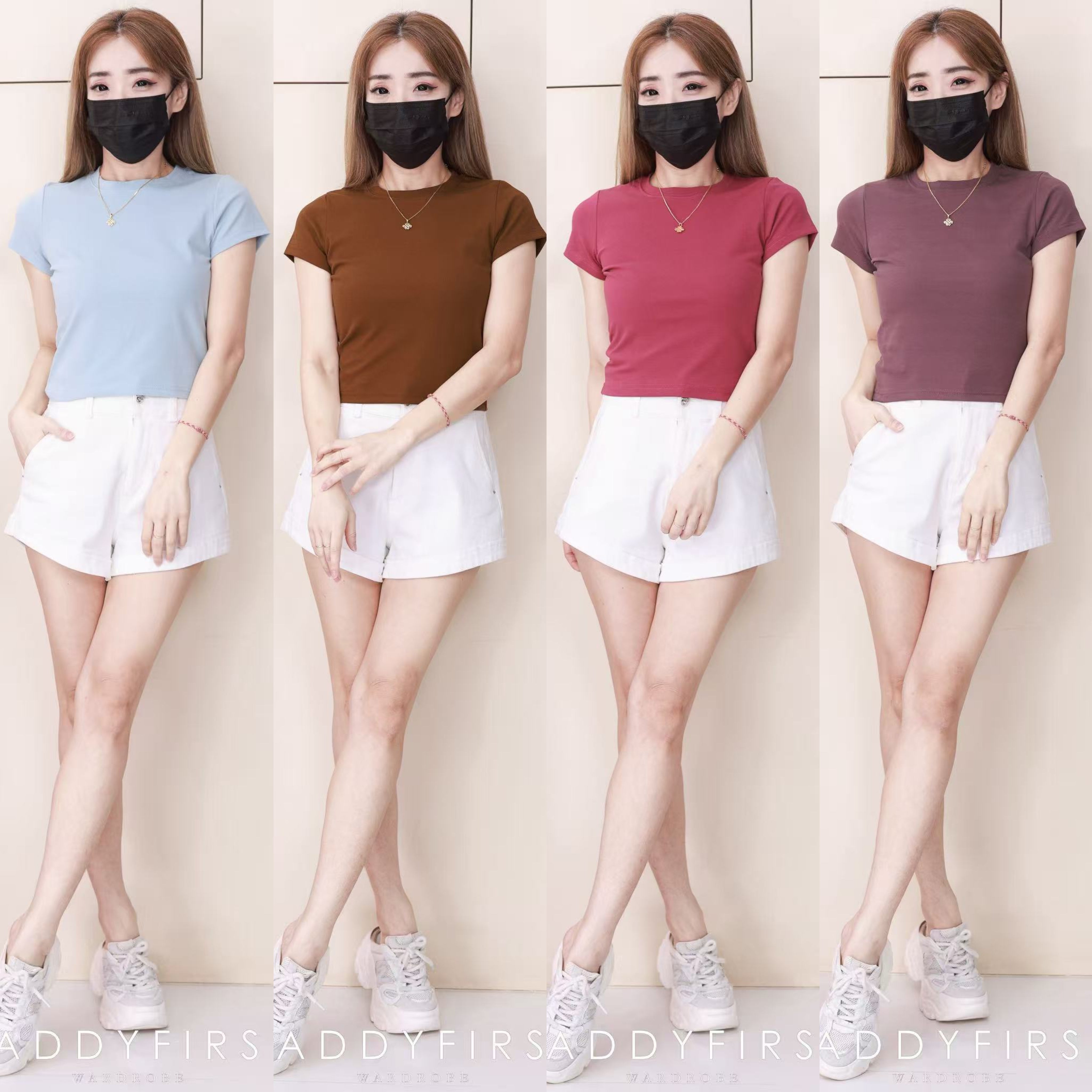 【T009-1】⚡补货预订款⚡高品质纯棉弹力圆领短袖日常简约休闲百搭上衣 ❤️❤️