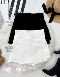 【S1712】前后裙子里面短裤西装A字高腰百搭裤裙，有口袋 ❤️❤️ 【A-R1-C5】