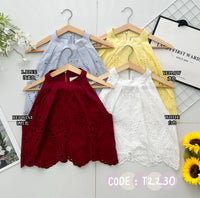 【T2230-1】⚡补货预订款⚡高品质仙气温柔风CUT IN桐花上衣 ❤❤