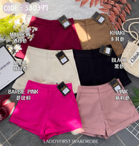 【S30397】独家爆款西装高腰休闲百搭短裤，内层有里布，有口袋【A-R2-C4】