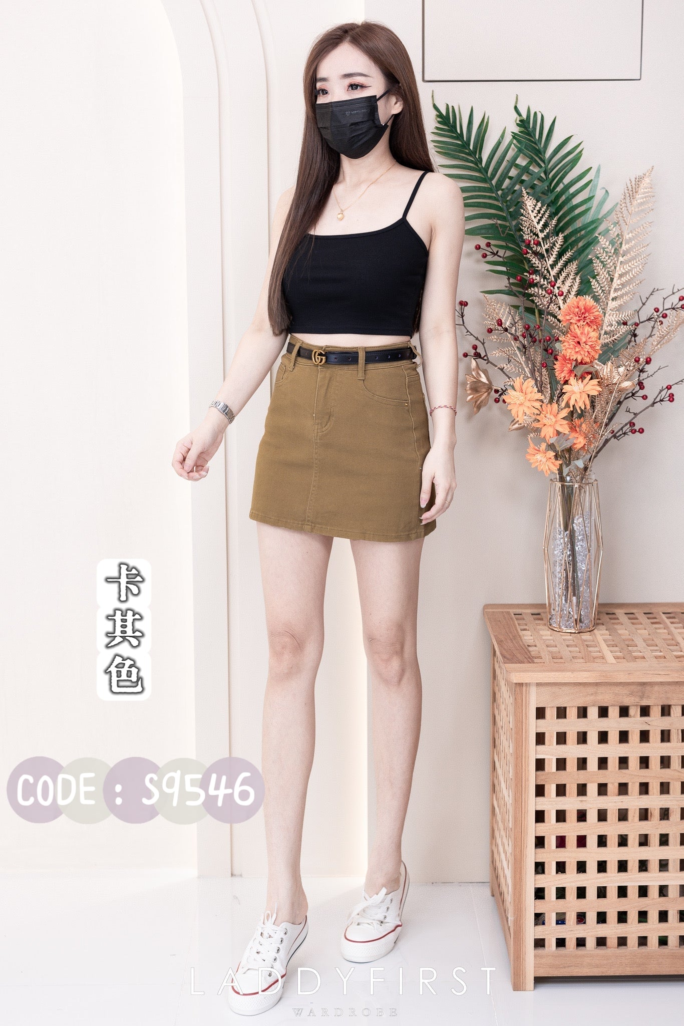 【S9546】高品质简约高腰显瘦A字牛仔百搭裙子，内层有里布短裤有口袋 ❤️❤️【D-R3-C3】