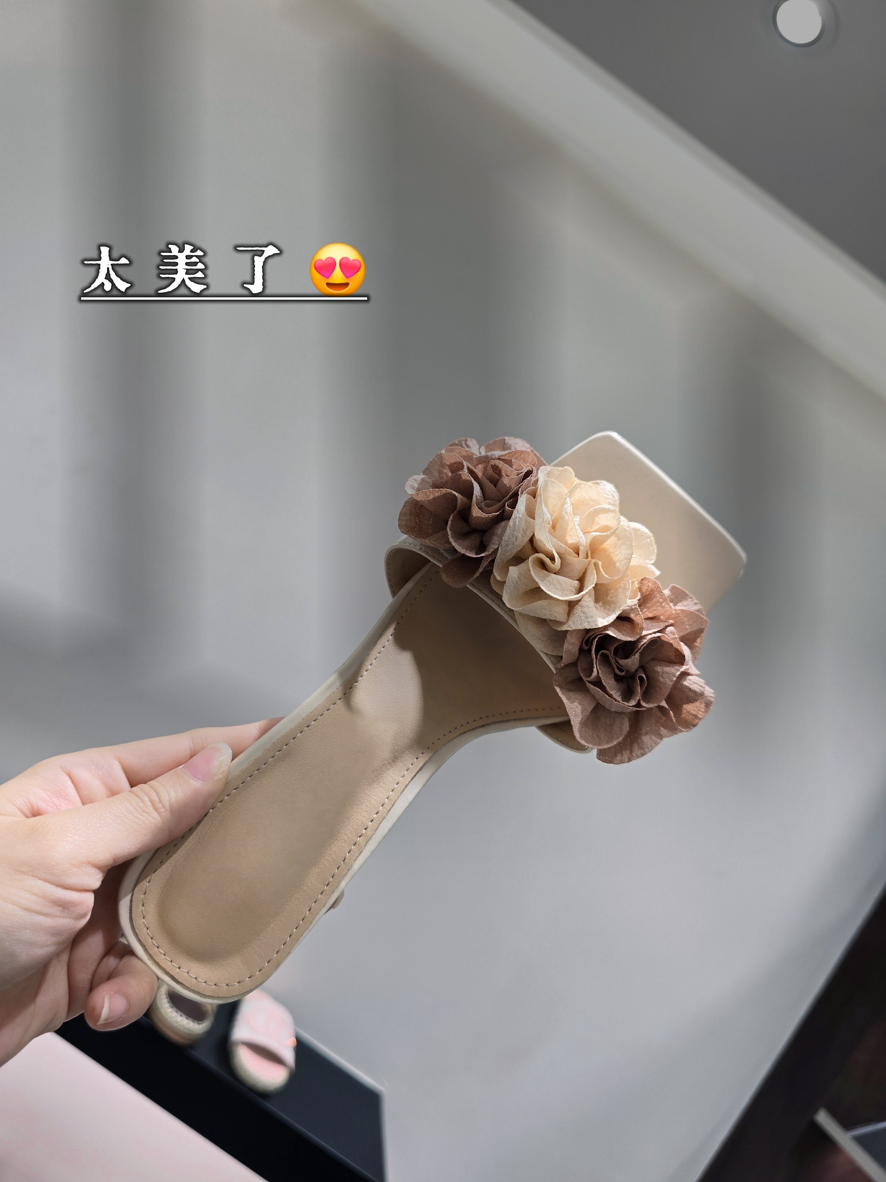 【R8376-8】气质温柔风立体花高跟鞋 🩷