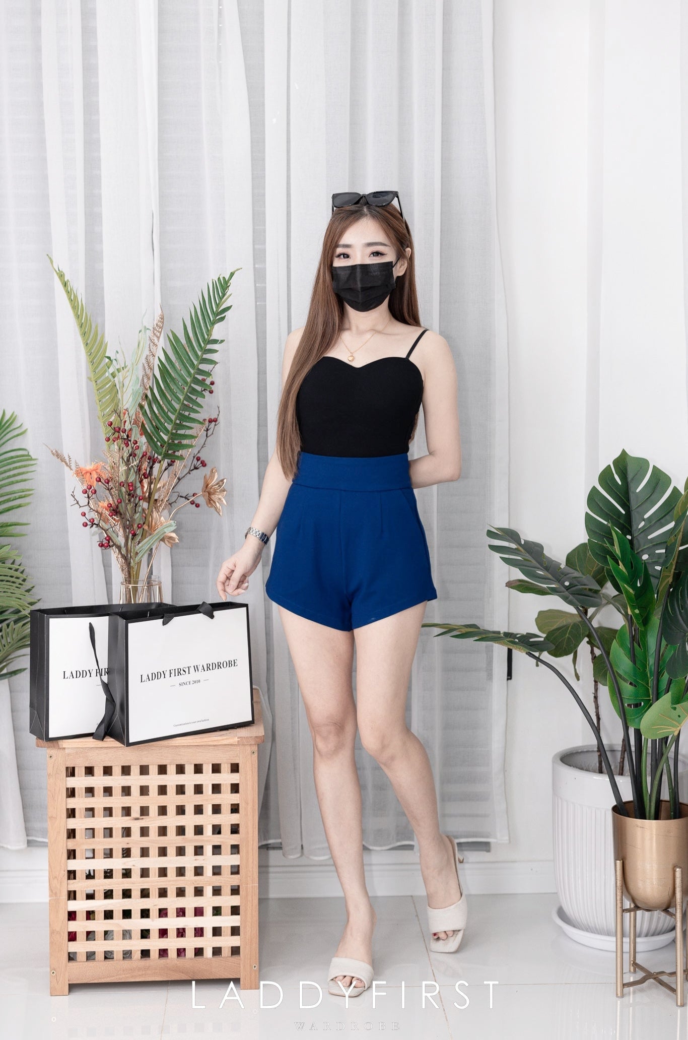 【S3352】独家爆款休闲简约罗马高腰百搭短裤，有口袋【A-R3-C4】