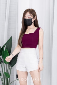 【T66162】🧧 宠粉福利回馈 🧧 独家爆款无拼缝双层爱心领无袖百搭小内搭上衣 ❤️❤️【A-R3-C3】