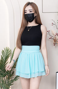 【S681131】‼️爆单王再次到货‼️【独家小圆饼】高质量西装拼雪纺蓬蓬高腰裙子【A-R3-C4】