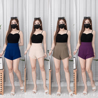 【S3352】独家爆款休闲简约罗马高腰百搭短裤，有口袋【A-R3-C4】