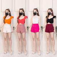 【S30397】独家爆款西装高腰休闲百搭短裤，内层有里布，有口袋【A-R2-C4】